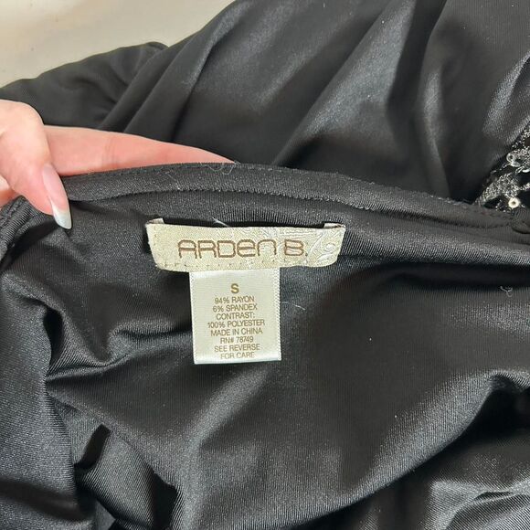 VINTAGE Y2K ARDEN B Mini Black Club Dress - Picture 2 of 2